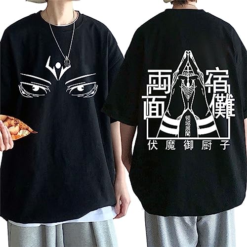 Anime Jujutsu Kaisen O Neck T Shirts Ryomen Sukuna Grafik Druck Cool Teen Jungen Und Mädchen Streetwear (XL,Color 01) von zhedu