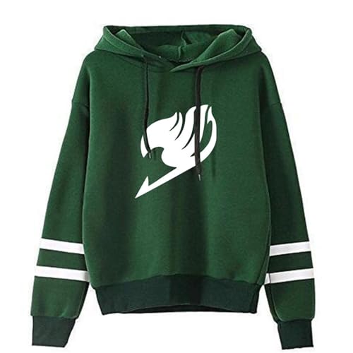 Fairy Tail Persönlichkeit Langarm Gestreifter Pullover Anime Lässig Mit Kapuze Cartoon Preppy Style Hochwertige Sweatwear (Color 05,4XL) von zhedu