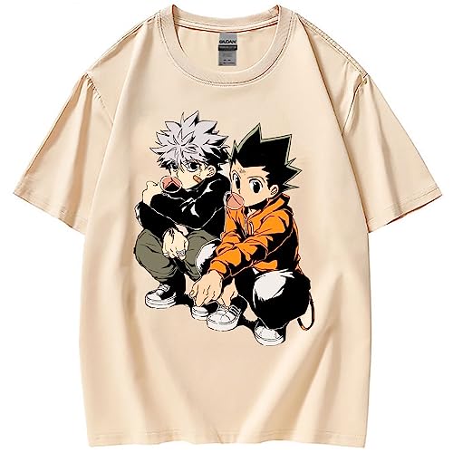 Hunter X Hunter T-Shirt Anime Killua Zoldyck Oversize Hip Hop Tops HXH Grafik Sommer T-Shirt (M,Color 3) von zhedu