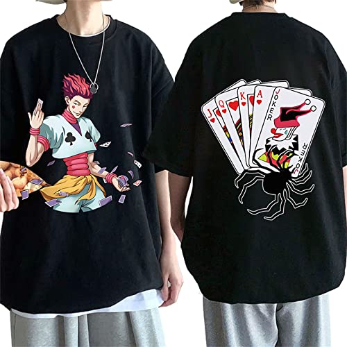 Hunter X Hunter T-Shirt Hisoka T-Shirts Grafik T-Shirts Männer Harajuku Oversize T-Shirts Unisex (L,Color 1) von zhedu
