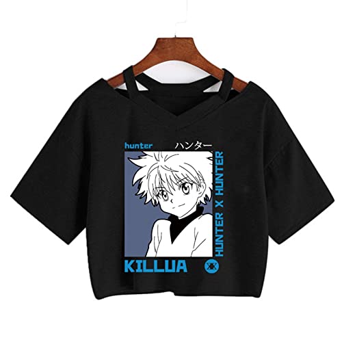 Japanischer Anime Hunter X Hunter T-Shirt Killua Zoldyck Cartoon Cute Anime Manga T-Shirt HxH T-Shirt T-Shirts Frauen (L,Color 7) von zhedu