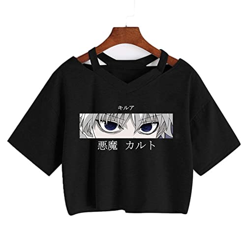 Japanischer Anime Hunter X Hunter T-Shirt Killua Zoldyck Cartoon Cute Anime Manga T-Shirt HxH T-Shirt T-Shirts Frauen (M,Color 4) von zhedu