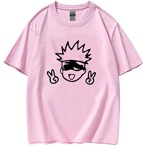 Japanisches Anime Jujutsu Kaisen T-Shirt Gojo Satoru Süßer Print Harajuku T-Shirts Unisex Kurze Ärmel (4XL,Color 06) von zhedu