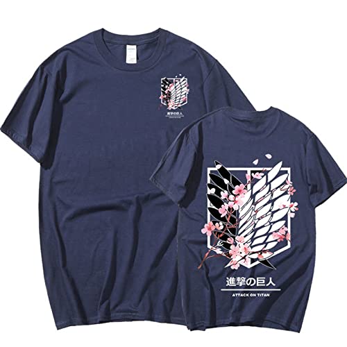 Japanisches Anime T Shirt Scouting Legion Kleidung Unisex Cartoon Tops T-Shirts Shingeki No Kyojin T-Shirt Attack on Titan Riesiges Kurzarm T-Shirt (L,Color 3) von zhedu