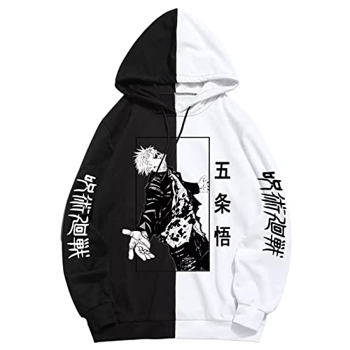 Jujutsu Kaisen Hoodie Pullover Gedruckt Unisex Sweatshirts Cool Cartoon Anime Casual Japanisch Männlich Streetwear (4XL,Color 03) von zhedu