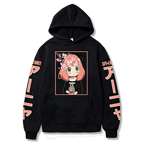 Lustiger Anime Spy X Family Hoodie Harajuku Langarm Kawaii Sweatshirts Cartoon Casual Oversize Hoodie (XS,Color 01) von zhedu