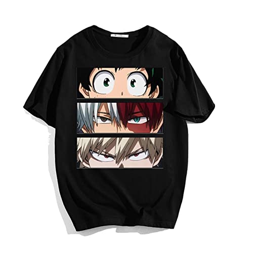 My Hero Academia 3D Tshirt Männer Frauen Kinder Sommer Kurzarm Tops T-Shirt Boku No Hero Academia Lustiges Anime T-Shirt (4XL,Color 01) von zhedu