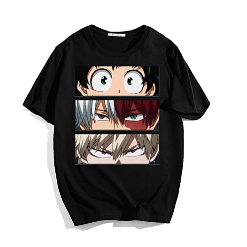 My Hero Academia 3D Tshirt Männer Frauen Kinder Sommer Kurzarm Tops T-Shirt Boku No Hero Academia Lustiges Anime T-Shirt (M,Color 01) von zhedu