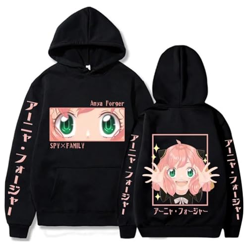 Spy X Family Bedruckter Hoodie Anime Manga Cartoon Sweatshirt Frühling Und Herbst Outdoor-Sport Lose Pullover (Color 01,XL) von zhedu