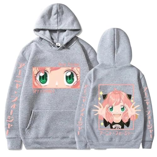 Spy X Family Bedruckter Hoodie Anime Manga Cartoon Sweatshirt Frühling Und Herbst Outdoor-Sport Lose Pullover (Color 02,M) von zhedu