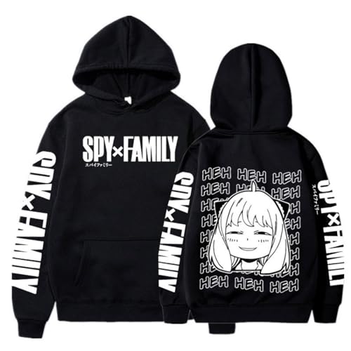 Spy X Family Cartoon Hoodies Mode Pullover Langarm Sweatshirt Mädchen Jungen Kawaii Anya Forger Bedrucktes Harajuku Unisex Top (Color 01,M) von zhedu