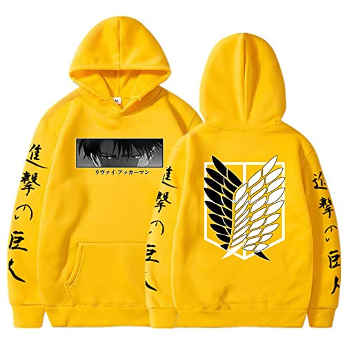 zhedu AOT Cartoon Graphic Hoodie Lustige Harajuku Sweatshirts Hip Hop Hipster Anime Levi Ackerman Pullover (XXL,Color 04) von zhedu