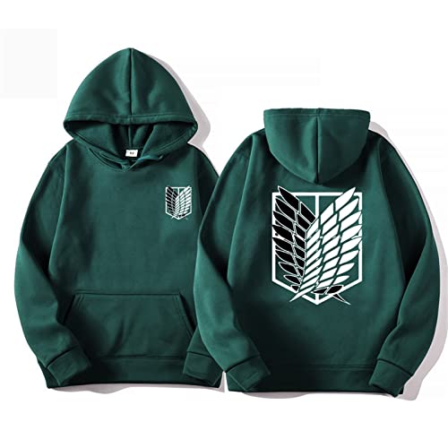 zhedu Anime AOT Merch Scout Regiment Bedruckte Hoodies Kapuzen-Sweatshirts Gemütliche Oberteile Pullover (M,Color 04) von zhedu