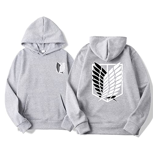 zhedu Anime AOT Merch Scout Regiment Bedruckte Hoodies Kapuzen-Sweatshirts Gemütliche Oberteile Pullover (XL,Color 02) von zhedu