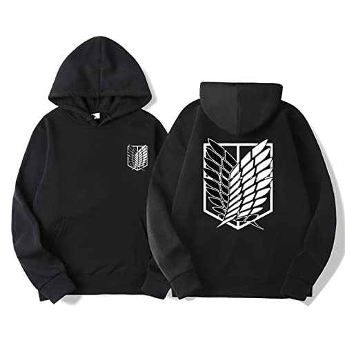 zhedu Anime Attack on Titan AOT Merch Scout Regiment Bedruckte Hoodies Kapuzen-Sweatshirts Gemütliche Oberteile Pullover (3XL,Color 01) von zhedu