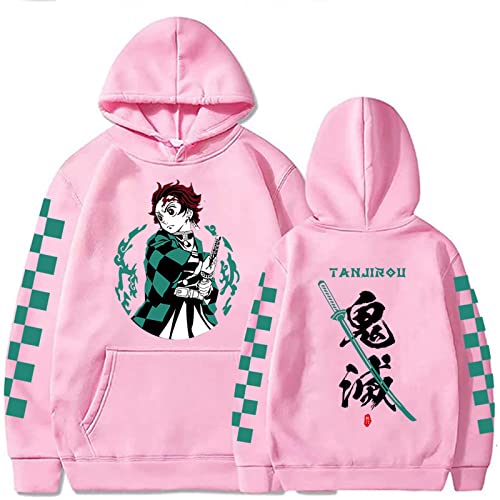 zhedu Anime Demon Slayer Hoodie Männer Und Frauen Print Pullover Harajuku Sweatshirts Langarm Lose Streetwear Hoodie Tops (M,Color 06) von zhedu