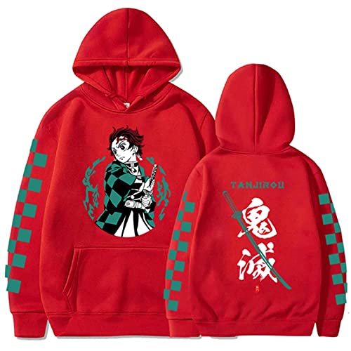 zhedu Anime Demon Slayer Hoodie Männer Und Frauen Print Pullover Harajuku Sweatshirts Langarm Lose Streetwear Hoodie Tops (S,Color 07) von zhedu