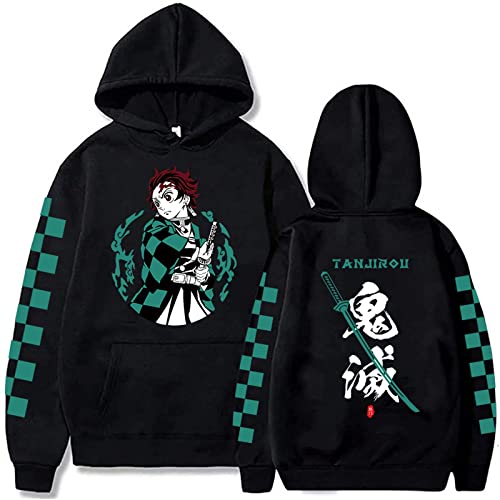 zhedu Anime Demon Slayer Hoodie Männer Und Frauen Print Pullover Harajuku Sweatshirts Langarm Lose Streetwear Hoodie Tops (XS,Color 01) von zhedu