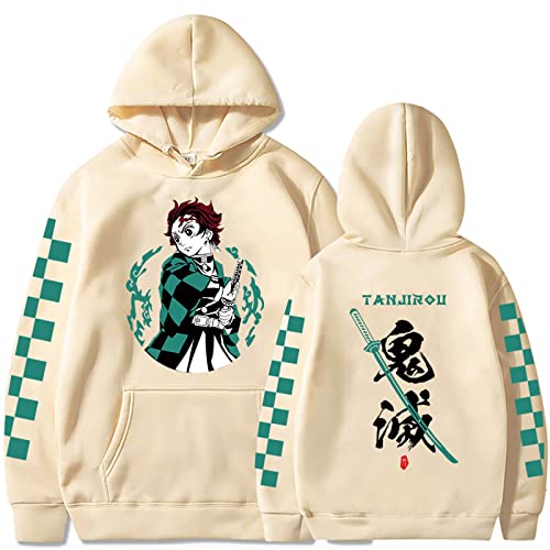 zhedu Anime Demon Slayer Hoodie Männer Und Frauen Print Pullover Harajuku Sweatshirts Langarm Lose Streetwear Hoodie Tops (XXS,Color 03) von zhedu