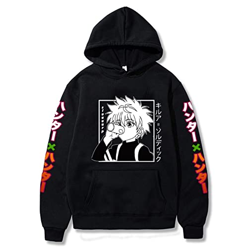 zhedu Anime Hunter X Hunter 2D Gedruckter Jungen-Mädchen-Hoodie Killua Zoldyck Cosplay-Sweatshirt Kinderkleidung (M,Color 01) von zhedu