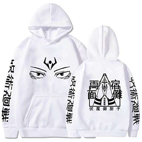 zhedu Anime Sweatshirts Jujutsu Kaisen Hoodie Unisex Fashion Casual Hoody Langarm Harajuku Streetwear Jungen/Mädchen Gedruckt (L,Color 03) von zhedu