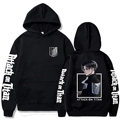 zhedu Attack on Titan 3D Hoodie Anime Sweatshirt Kordelzug Pullover Kostüm Für Cosplay (4XL,Color 01) von zhedu