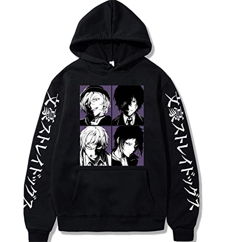 zhedu Bungo Stray Dogs Sweatshirt Lässiger Hoodie Nakajima Atsushi Cooler Druck Mit Kapuze Streetswear Sweatshirt Männer Unisex Top (L,Color 01) von zhedu