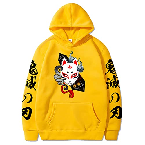 zhedu Demon Slayer Anime Hoodie Übergroßes Langarm-Sweatshirt Harajuku-Druck Pullover Lose Hoodies Streetwear-Kleidung (XXL,Color 05) von zhedu