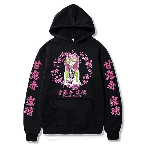 zhedu Kanroji Mitsuri Grafischer Pullover Süße Damen Mädchen Harajuku Hoodie Lange Ärmel Sweatshirts Y2K Streetwear (Color 01,4XL) von zhedu
