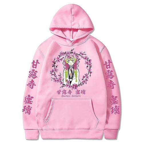 zhedu Demon Slayer Grafischer Pullover Kanroji Mitsuri Süße Damen Mädchen Harajuku Hoodie Lange Ärmel Sweatshirts Y2K Streetwear (Color 06,L) von zhedu