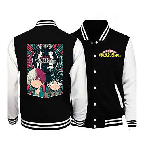 zhedu My Hero Academia Baseballuniform Hoodie Japan Anime Trainingsanzug Männer Bomberjacke Winter Streetwear Harajuku (3XL,Color 03) von zhedu