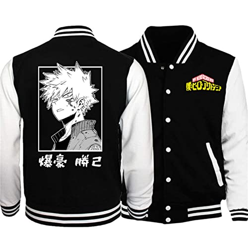 zhedu My Hero Academia Baseballuniform Hoodie Japan Anime Trainingsanzug Männer Bomberjacke Winter Streetwear Harajuku (L,Color 01) von zhedu