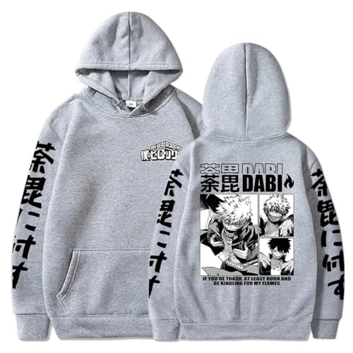 zhedu My Hero Academia Harajuku Hoodie Unisex Manga 2D Gedruckt Cosplay Langarm Dabi Grafik Casual Übergroße Hip Hop Y2k Pullover Anime Geschenke (Color 02,XXL) von zhedu