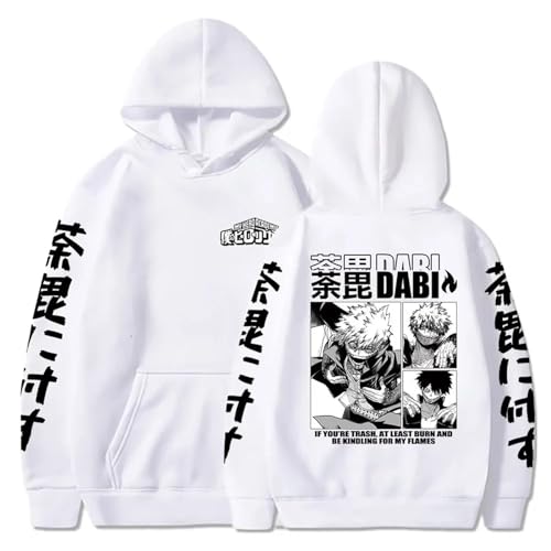 My Hero Academia Harajuku Hoodie Unisex Manga 2D Gedruckt Cosplay Langarm Dabi Grafik Casual Übergroße Hip Hop Y2k Pullover Anime Geschenke (Color 04,S) von zhedu