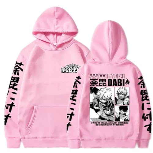 zhedu My Hero Academia Harajuku Hoodie Unisex Manga 2D Gedruckt Cosplay Langarm Dabi Grafik Casual Übergroße Hip Hop Y2k Pullover Anime Geschenke (Color 06,S) von zhedu