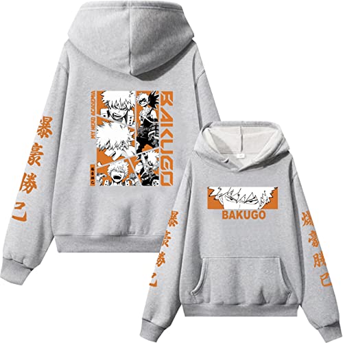 zhedu My Hero Academia Print Hoodie Bakugo Graphics Cosplay Sweatshirt Schuluniform Jacke Harajuku Streetwear Tops (XXL,Color 03) von zhedu