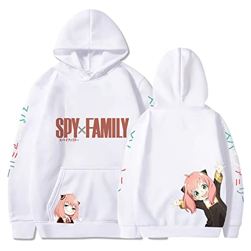zhedu Spy X Family Hoodies Unisex Pullover Anya Forger Cute Anime Harajuku Kleidung Bedruckt Oversize Streetwear Männer Frauen Outwear (L,Color 05) von zhedu