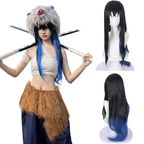 Anime Demon Slayer Hashibira Inosuke Cosplay Perücke für alle Charaktere Halloween Karneval Party für Frauen Mädchen und Jungen von zhengzhouyuetu