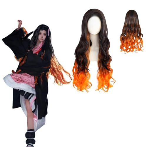 Anime Demon Slayer Kamado Nezuko Cosplay Perücke für alle Charaktere Halloween Karneval Party für Frauen Mädchen und Jungen von zhengzhouyuetu
