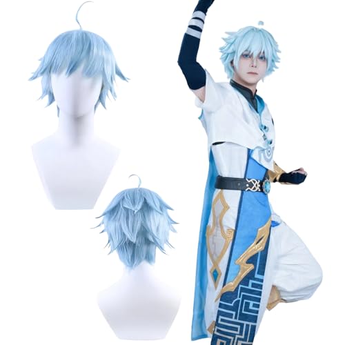 Anime Genshin Impact Chongyun Cosplay Perücke für alle Charaktere Halloween Karneval Party für Frauen Mädchen und Jungen von zhengzhouyuetu