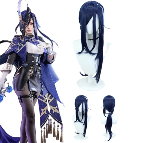 Anime Genshin Impact Clorinde Cosplay Perücke für alle Charaktere Halloween Karneval Party für Frauen Mädchen und Jungen von zhengzhouyuetu