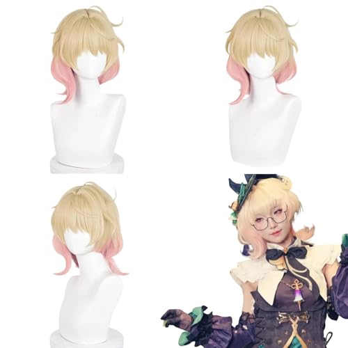 Anime Genshin Impact Emilie Cosplay Perücke für alle Charaktere Halloween Karneval Party für Frauen Mädchen und Jungen von zhengzhouyuetu