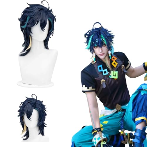 Anime Genshin Impact Kinich Cosplay Perücke für alle Charaktere Halloween Karneval Party für Frauen Mädchen und Jungen von zhengzhouyuetu