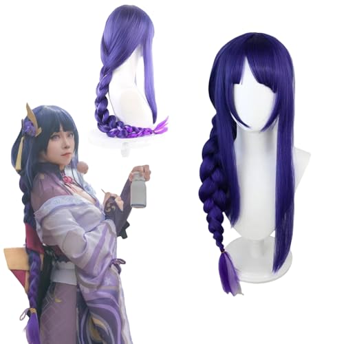 Anime Genshin Impact Raiden Ei Cosplay Perücke für alle Charaktere Halloween Karneval Party für Frauen Mädchen und Jungen von zhengzhouyuetu