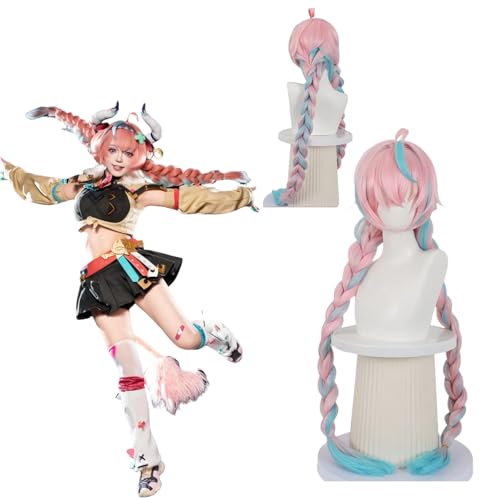 Anime Genshin Impact Varesa Cosplay Perücke für alle Charaktere Halloween Karneval Party für Frauen Mädchen und Jungen von zhengzhouyuetu
