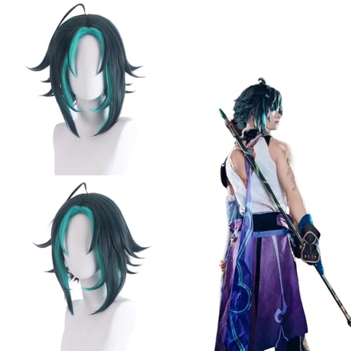 Anime Genshin Impact Xiao Cosplay Perücke für alle Charaktere Halloween Karneval Party für Frauen Mädchen und Jungen von zhengzhouyuetu