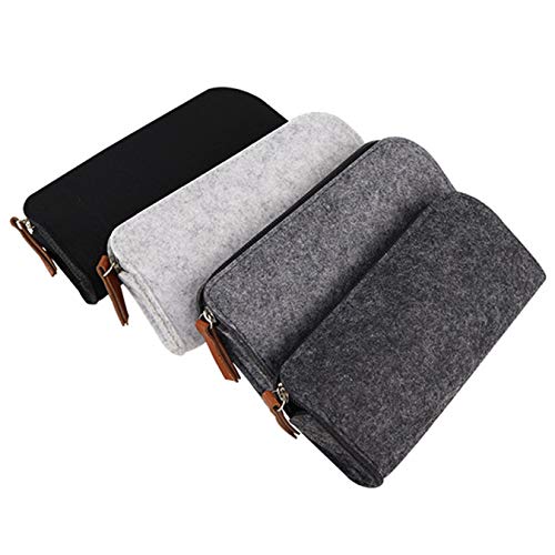 4 Stück Filz Mäppchen Federmäppchen Multifunktions-Briefpapier Beutel Reißverschluss Beutel für Stift, Münze, Schreibwaren-Aufbewahrungstasche, Geschäftsreise (4er/Set) von zhicheng