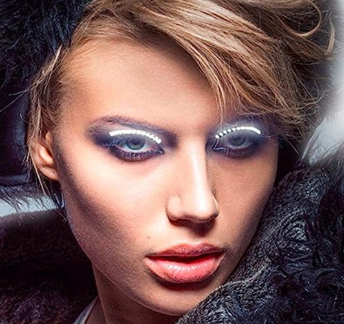 LED Licht Falsche Wimpern, LED Wimpern Wasserdichte LED Licht Wimpern Shining Eyeliner Charming Einzigartiges Wimpernband (2 Paar, Weiß) von zhonghua