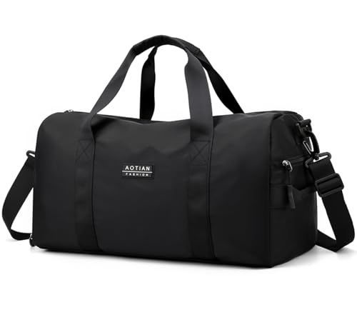 Sport Gym Duffle Tasche für Männer und Frauen 32L, Reise-Duffle Taschen mit Schuhfach und Nasser Tasche, Oxford wasserdichte Wochenend Overnight Tragetasche für Yoga Fitness Flugzeug von zhongningyifeng