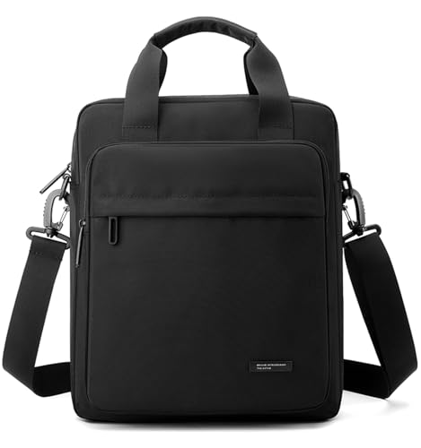 zhongningyifeng Herren A4 Nylon Umhängetasche, Business wasserdichte lässige schwarze Schultertasche, Crossbody Tasche für Arbeit Reisen Outdoor zhongningyifeng Herren A4 Nylon Umhängetasche, Business wasserdichte lässige schwarze Schultertasche, Crossbody Tasche für Arbeit Reisen Outdoor von zhongningyifeng